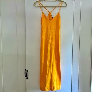 Brand new Zara orange midi dress (with tags)